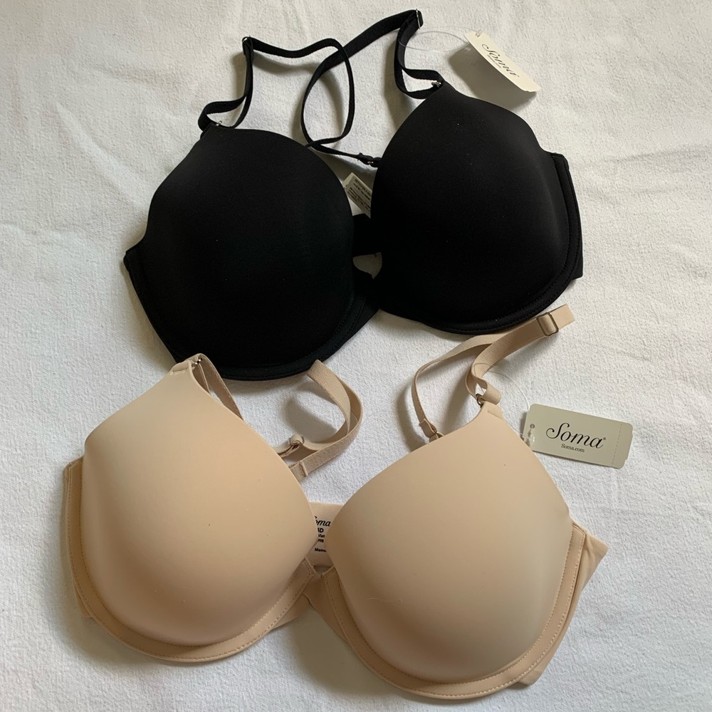 2 NWT Soma Memorable™️ Full Coverage 34D bras